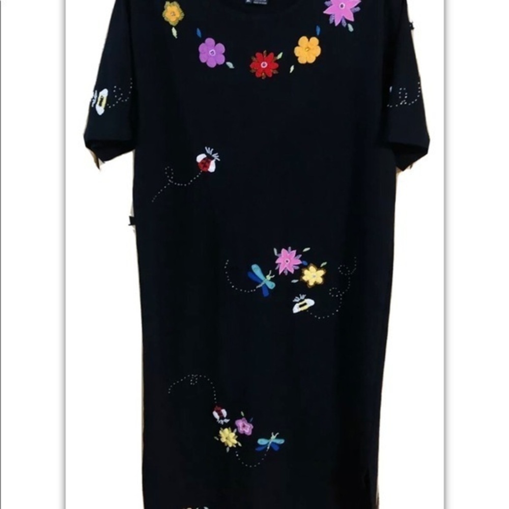 Collective Berek black flower dress xl